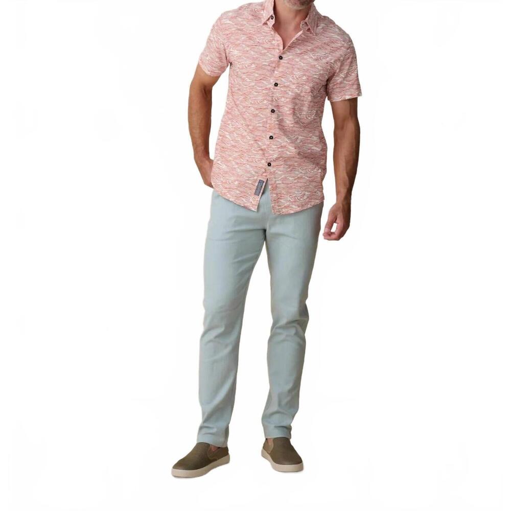 NEW BAJA LLAMA roll tides 7-seas button up shirt in ocre